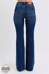 Judy Blue 88920REG Mid Rise Rhinestone Side Panel Detail Flare Jean rear view