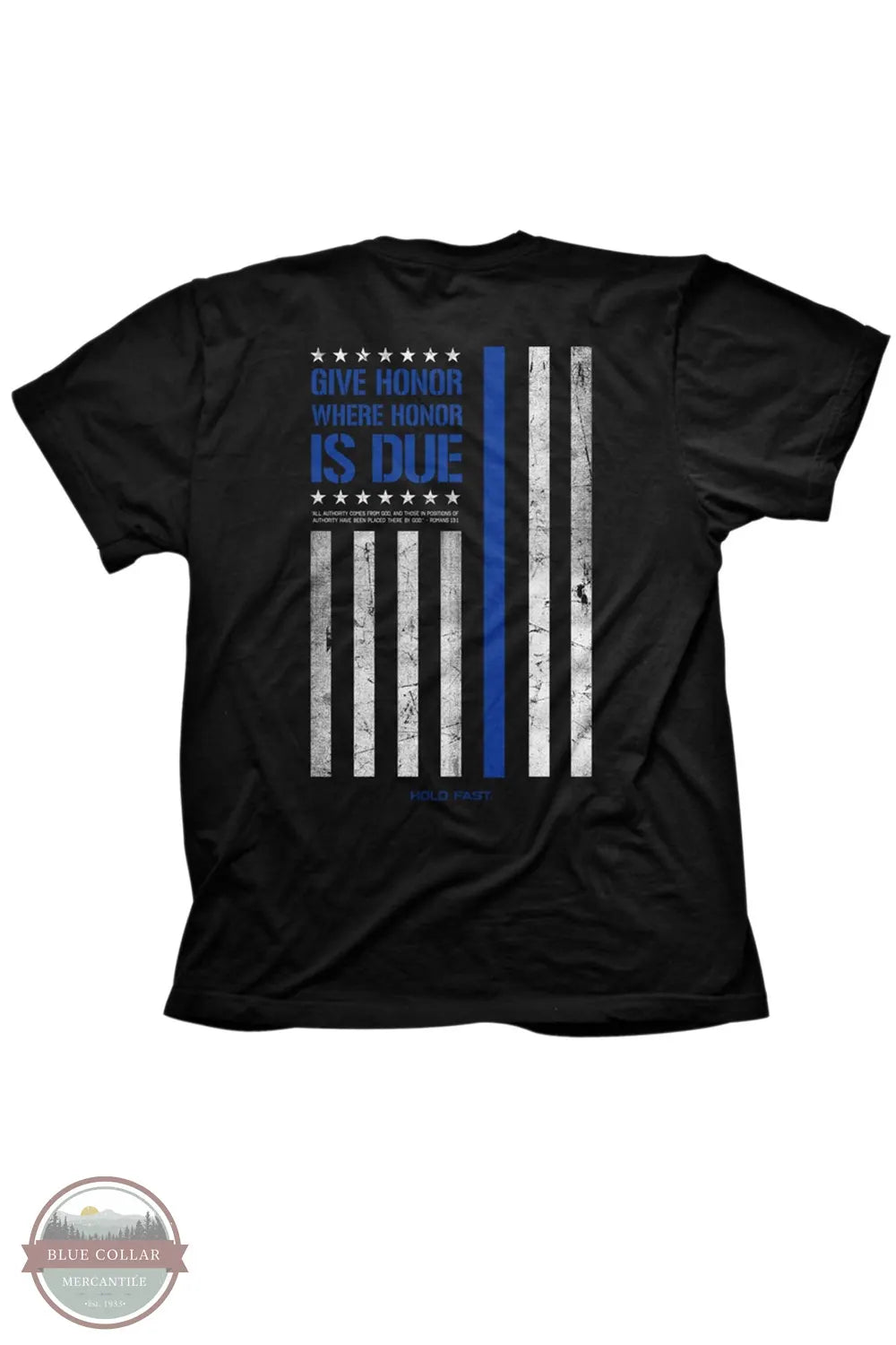 Kerusso KHF3816 Hold Fast Men's Police Flag T-Shirt back view of shirt