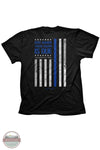 Kerusso KHF3816 Hold Fast Men's Police Flag T-Shirt back view of shirt