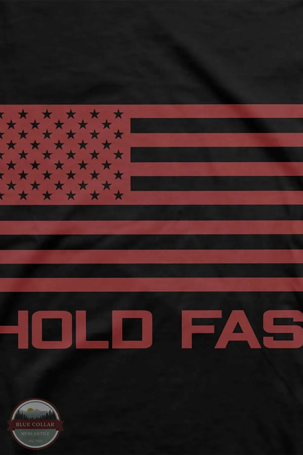 Kerusso KHF4096 Hold Fast Men's One Nation Flag T-Shirt in Black close up of sleeve print