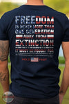 Kerusso KHF4715 Men's Ronald Reagan Freedom Hold Fast T-Shirt lifestyle image on man