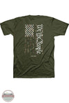 Kerusso KHF4718 Hold Fast Men's We The People Camo Flag T-Shirt in Green back view of shirt with imprint