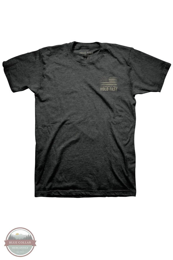 Kerusso KHF5213 Hold Fast Men's Duty &amp; Honor T-Shirt in Grey front view of shirt with pocket print
