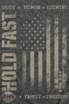 Kerusso KHF5213 Hold Fast Men's Duty &amp; Honor T-Shirt in Grey imprint of shirt shown