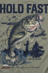 Kerusso KHF5217 Hold Fast Men's Fishing T-Shirt in Sage back imprint close up