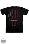 Kerusso Hold Fast Men's One Nation Sketch Flag T-Shirt back print of shirt shown