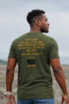 Kerusso KHF5451 Hold Fast Men's Send Me T-Shirt in Green lifestyle image of man wearing t-shirt outside