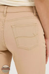 Lee 103377223 Relaxed Fit Denim Capris in Cafe rear pocket view