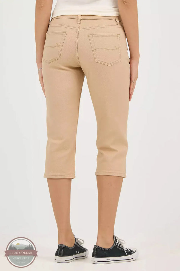 Lee 103377223 Relaxed Fit Denim Capris in Cafe rear view