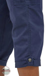 Lee 112361997 Ultra Lux Comfort Mid Rise Capri in Blue Mood Indigo leg cuff detail view