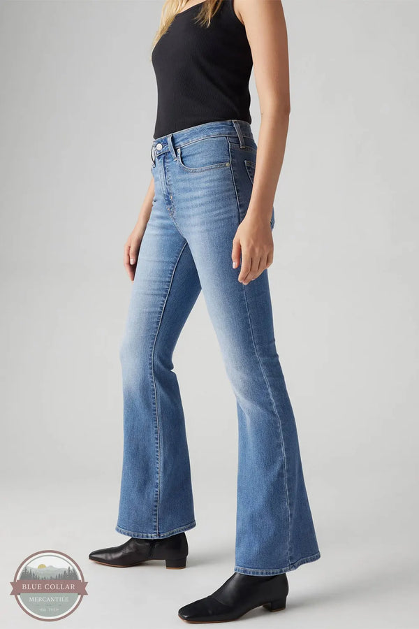 Levi's 726 High Rise Flare Jean A3410-0115 Medium Stretch in Eternal Indigo-Medium Wash side view