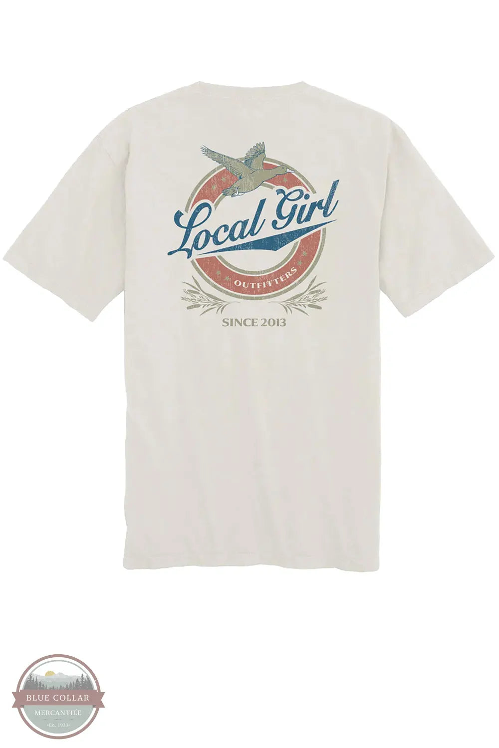 Local Girl Outfitters L5100057-SIL LG Vintage Miller Short Sleeve T-Shirt back print view