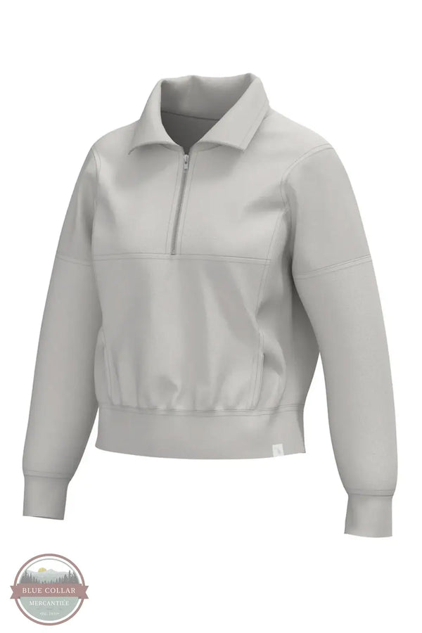 Local Boy Outfitters L5130018-LSD Velvet Fleece 1/4 Zip Long Sleeve Sweatshirt in Light Sand, front