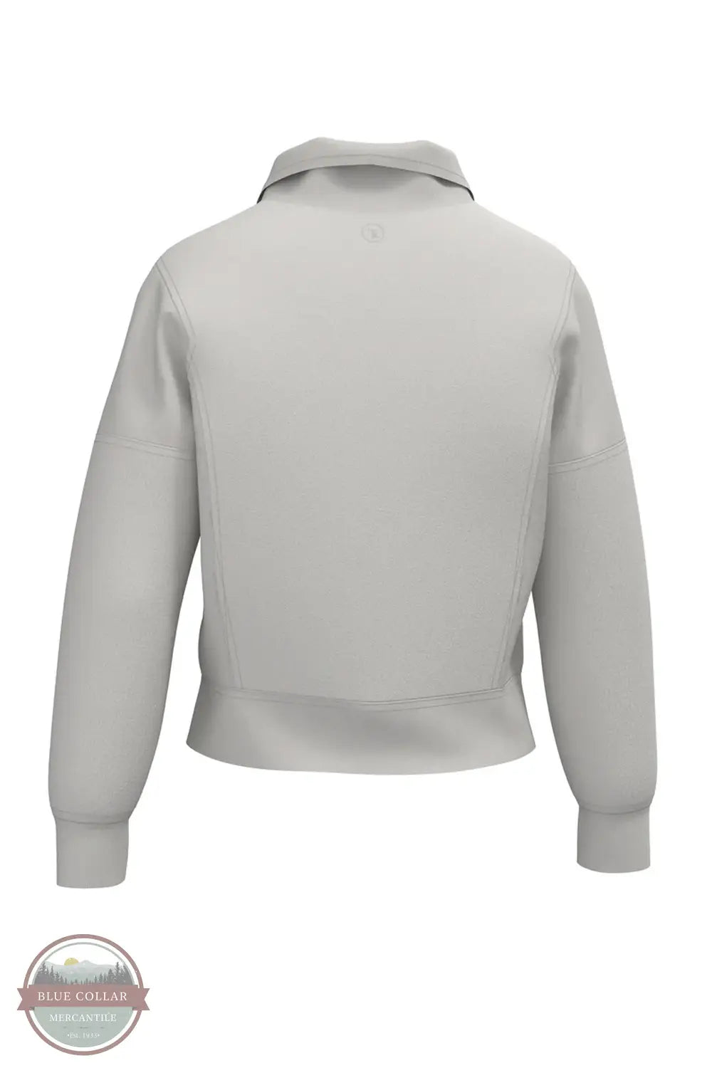 Local Boy Outfitters L5130018-LSD Velvet Fleece 1/4 Zip Long Sleeve Sweatshirt in Light Sand, rear