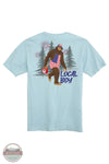 Local Boy Outfitters L1000533 Patriotic Squatch Short Sleeve T-Shirt in Light Blue, rear design