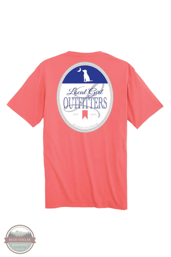 Local Boy Outfitters L5100018 Mich Local Short Sleeve T-Shirt in Pink, rear design