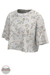 Local Girl Boxy Crop Tee shown in Forest Camo Saltwater