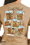 Simply Southern LS-BLESSED-BISQUE Ladies Simply Blessed Long Sleeve T-Shirt back view of shirt on model