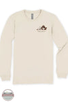 Simply Southern State of Virginia Animal Print Long Sleeve T-Shirt in Linen Offwhite front view of t-shirt