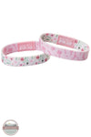 Versible's Meadows - White Tap To Pray Wristband both sides shown