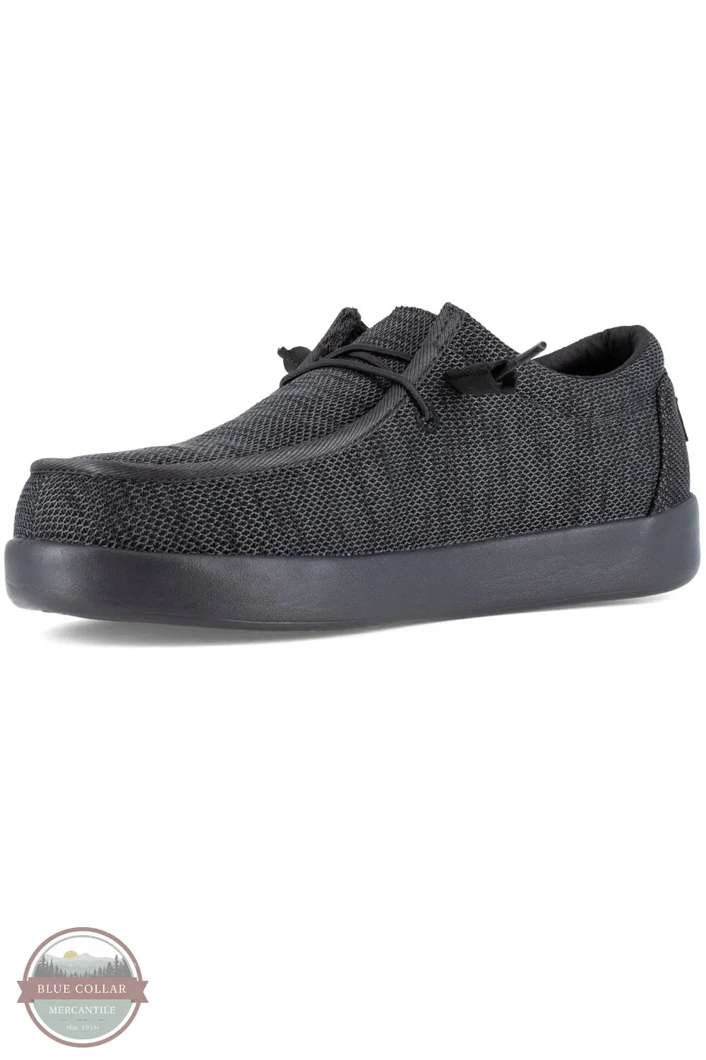 Volcom VM30802 Men's Chill Safety Toe Slip Resistant Work Sneakers in Black instep side view