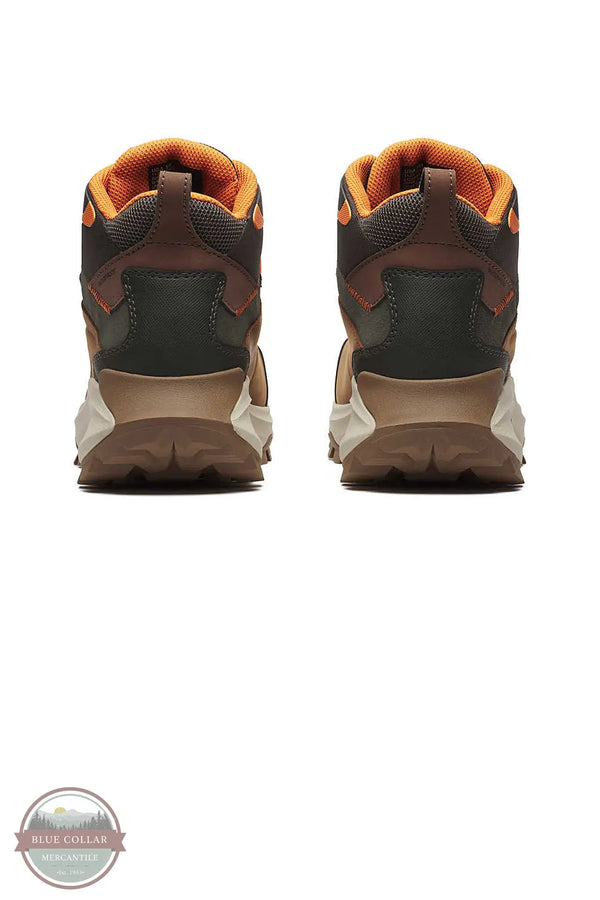 MERRELL J007901 Men's Moab Speed 2 Mid Waterproof Carbon Fiber Work Boot in Light Brown back heel view