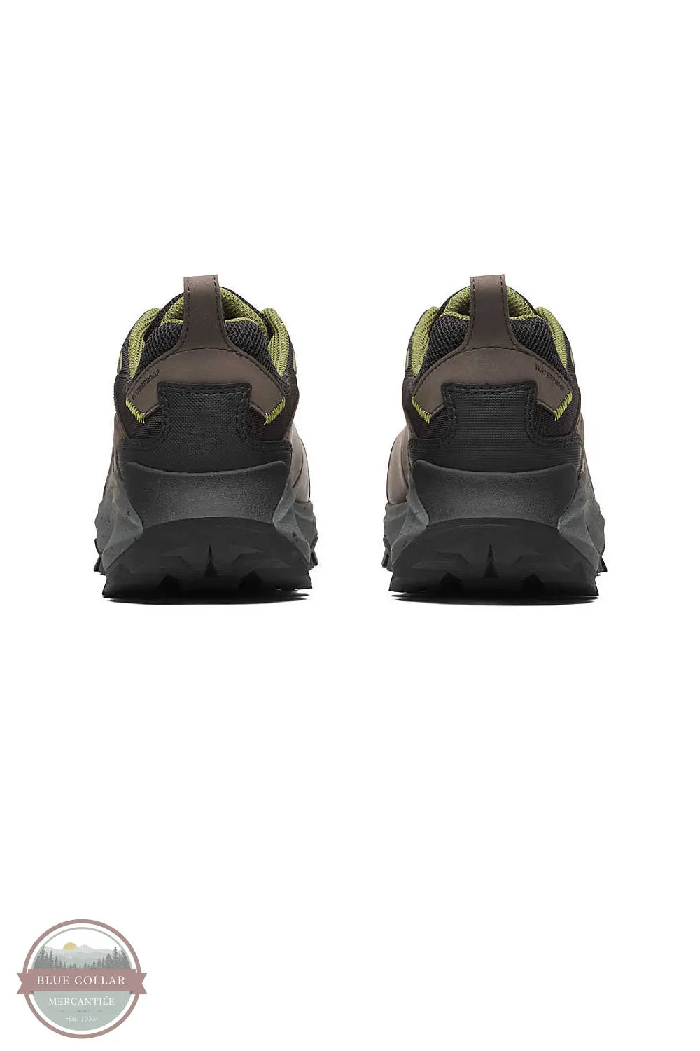 MERRELL J007891 Men's Moab Speed 2 Waterproof Carbon Fiber Work Shoe in Dark Taupe back heel view