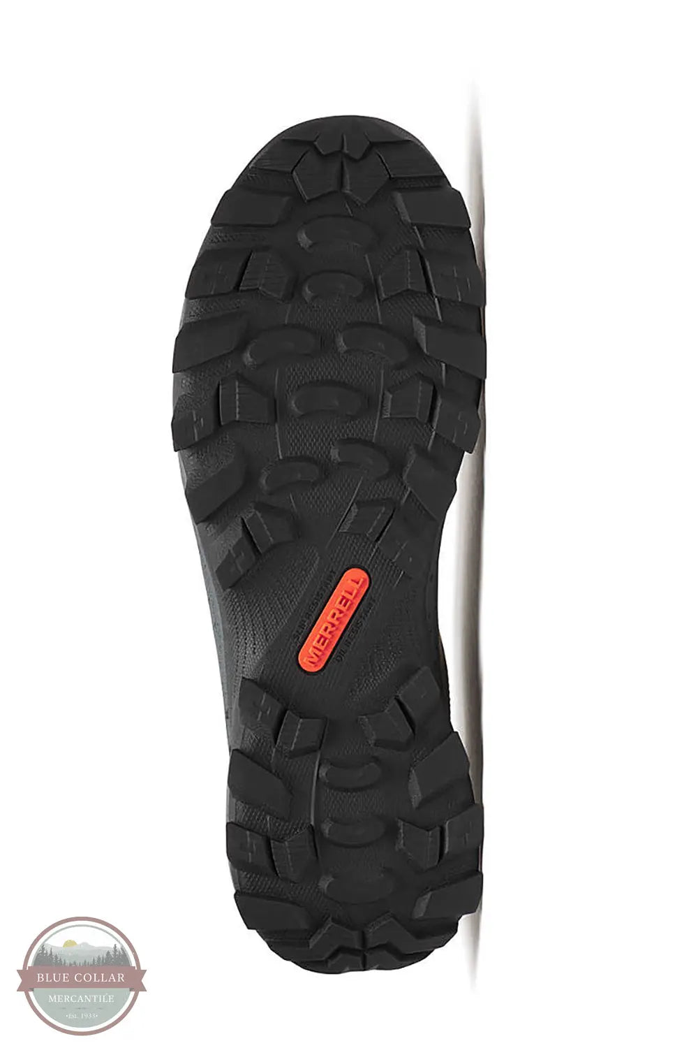 MERRELL J007891 Men's Moab Speed 2 Waterproof Carbon Fiber Work Shoe in Dark Taupe outer sole view