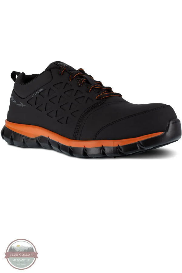 Reebok RB4050 Men's Sublite Cushion Work Athletic Shoe Composite Toe in Black main view