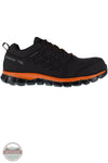 Reebok RB4050 Men's Sublite Cushion Work Athletic Shoe Composite Toe in Black other side view with orange stripe