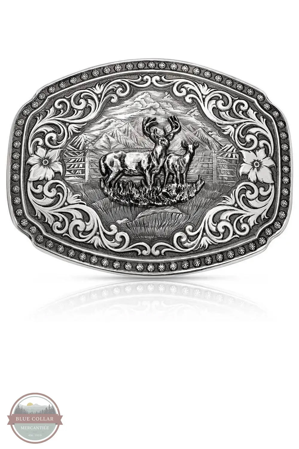 Montana Silversmiths 2900RTS-977L Nature's Valor Buckle with Buck and Doe