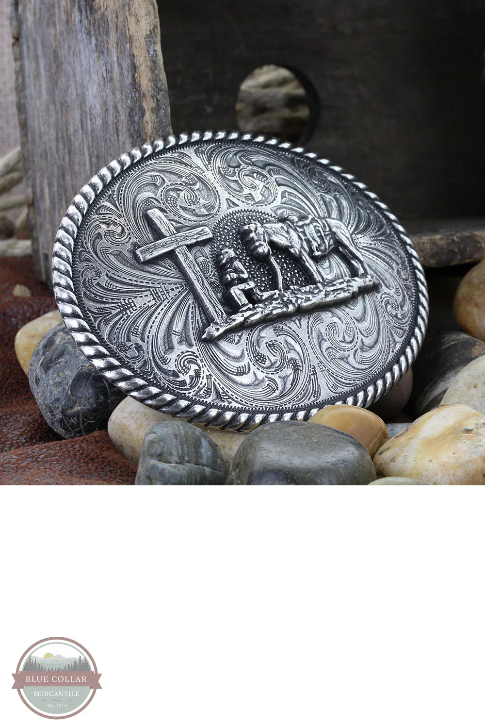 Montana Silversmiths 61304 Christian Attitude Belt Buckle main image