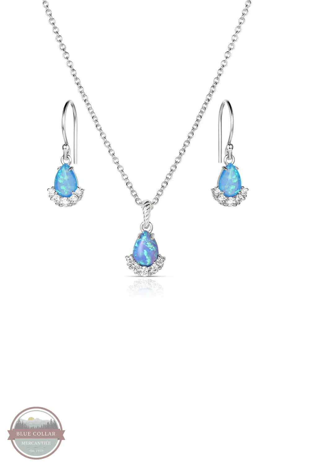 Montana Silversmiths JS6301 Blue Opal Flare Jewelry Set