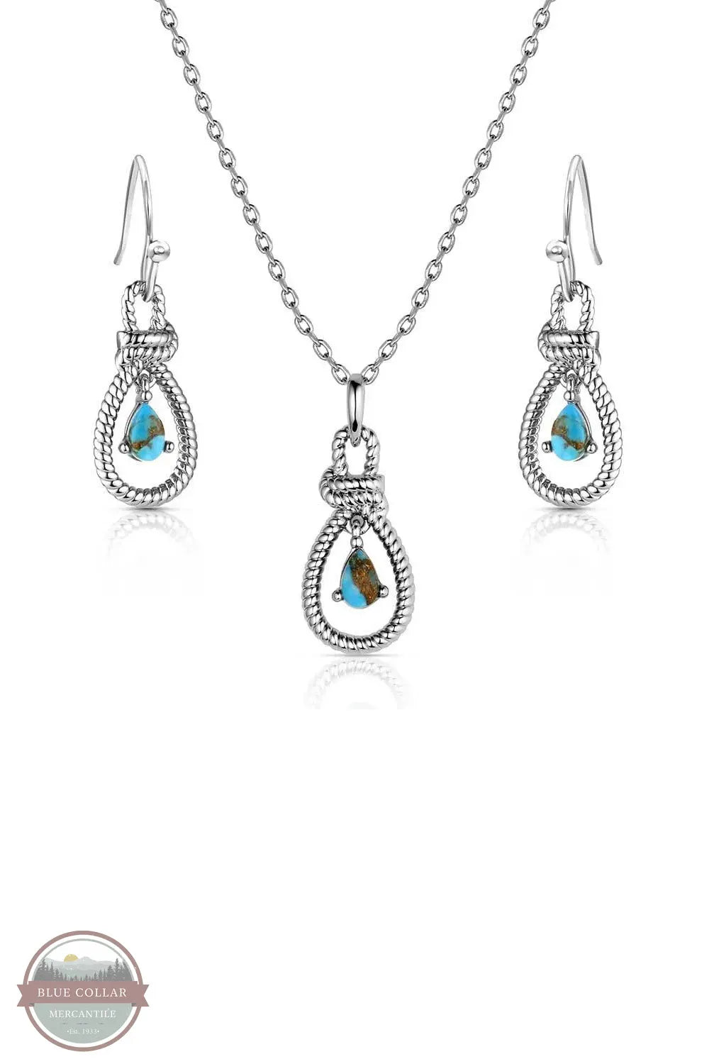 Montana Silversmiths JS6374 Turquoise Tear Drop Jewelry Set