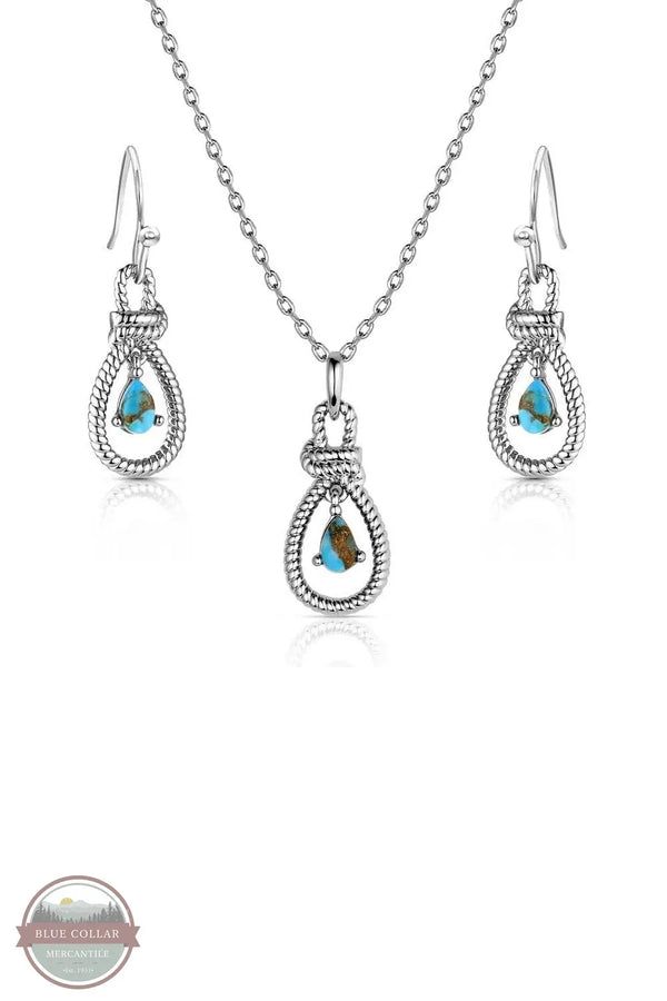 Montana Silversmiths JS6374 Turquoise Tear Drop Jewelry Set
