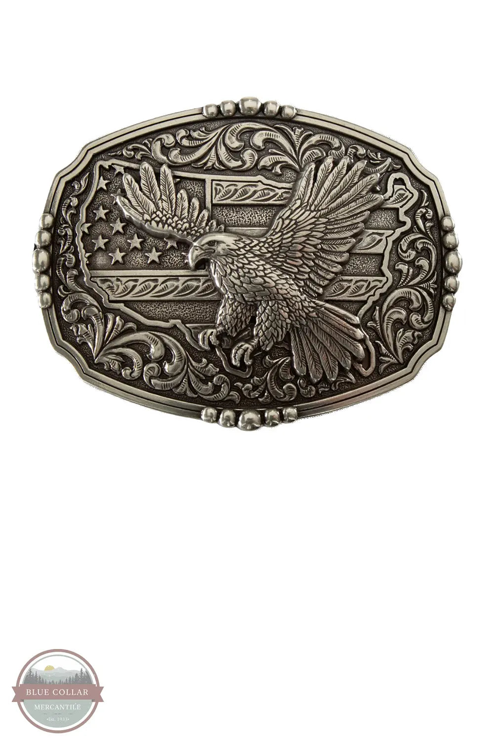 Nocona 37944 Men's American Flag and Eagle Belt Buckle