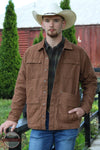 North River Apparel NRM8061 Canvas Jacket w/ Brushed Cotton Lining in Tobacco front