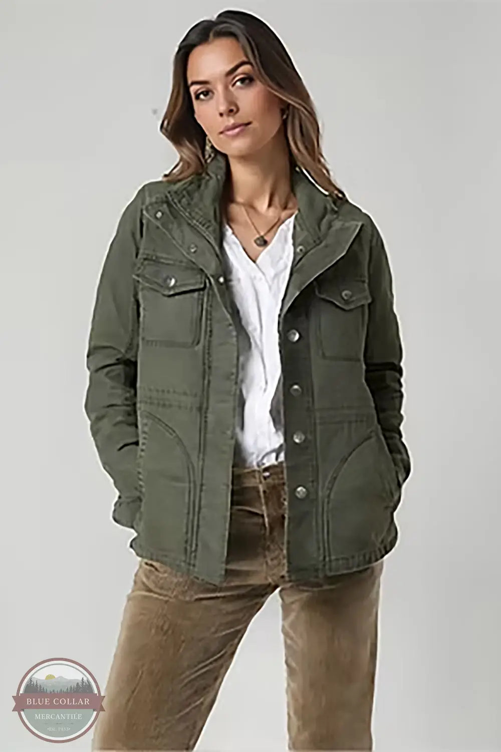 North River Apparel NRL8105 Essex Lined Jacket in thyme, front