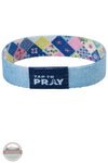 Versible's Patchwork - Love Like Jesus Tap To Pray Wristband opposite side shown in blue