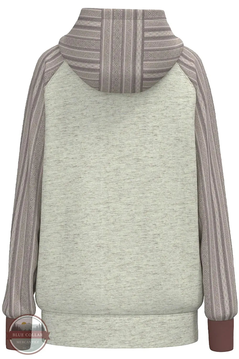 Hooey PH2601CRST Punchy Hoodie in Cream/Stripe back view