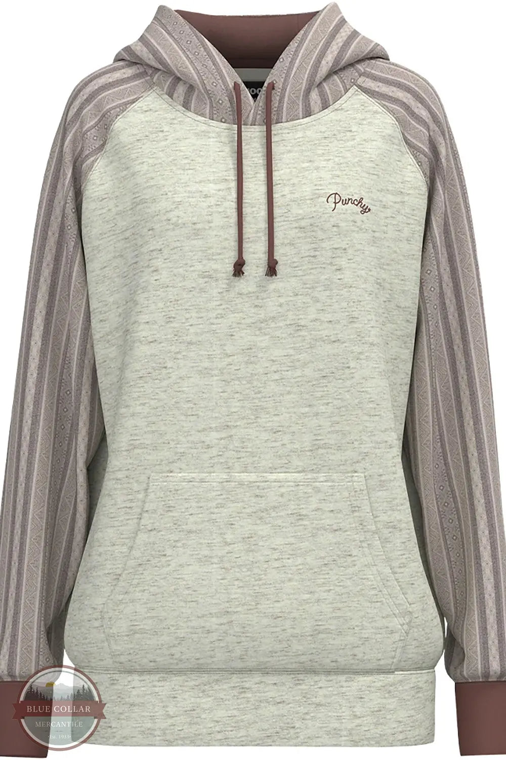 Hooey PH2601CRST Punchy Hoodie in Cream/Stripe front view