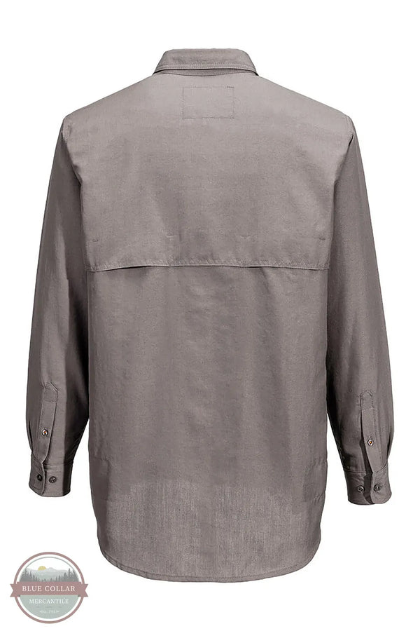Portwest FR705 Vented Flame Resistant FR Work Long Sleeve Shirt in Grey back view