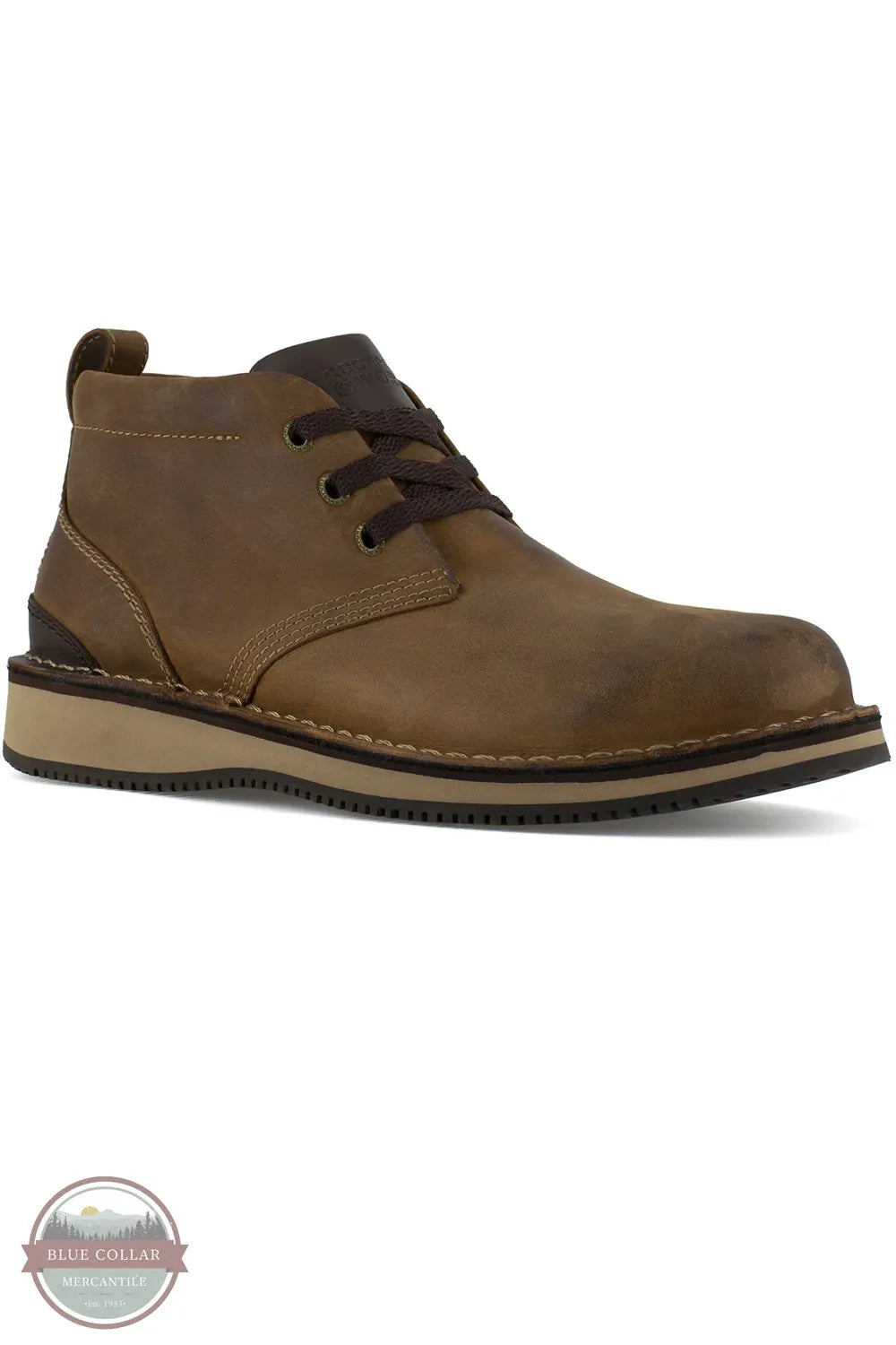 Rockport Works RK2801 Prestige Point Steel Toe Work Boot - Beeswax Brown Chukka main view
