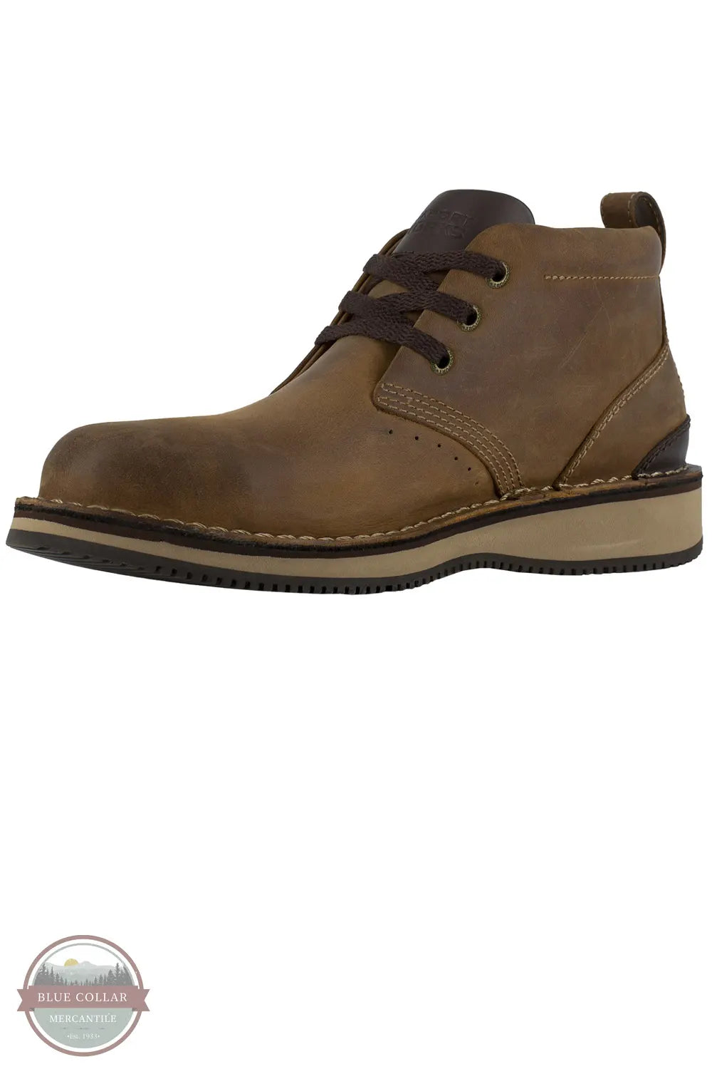 Rockport Works RK2801 Prestige Point Steel Toe Work Boot - Beeswax Brown Chukka opposite side view