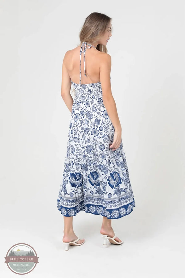 Printed Halter Neck Maxi Dress by ANGIE C4G07-FQ51 back view