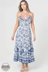 Printed Halter Neck Maxi Dress by ANGIE C4G07-FQ51 front view