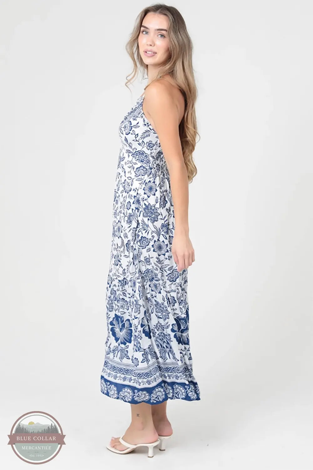 Printed Halter Neck Maxi Dress by ANGIE C4G07-FQ51 side view
