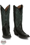 Justin GY2876 Rae 12" Western Boot in Midnight Black pair view of front