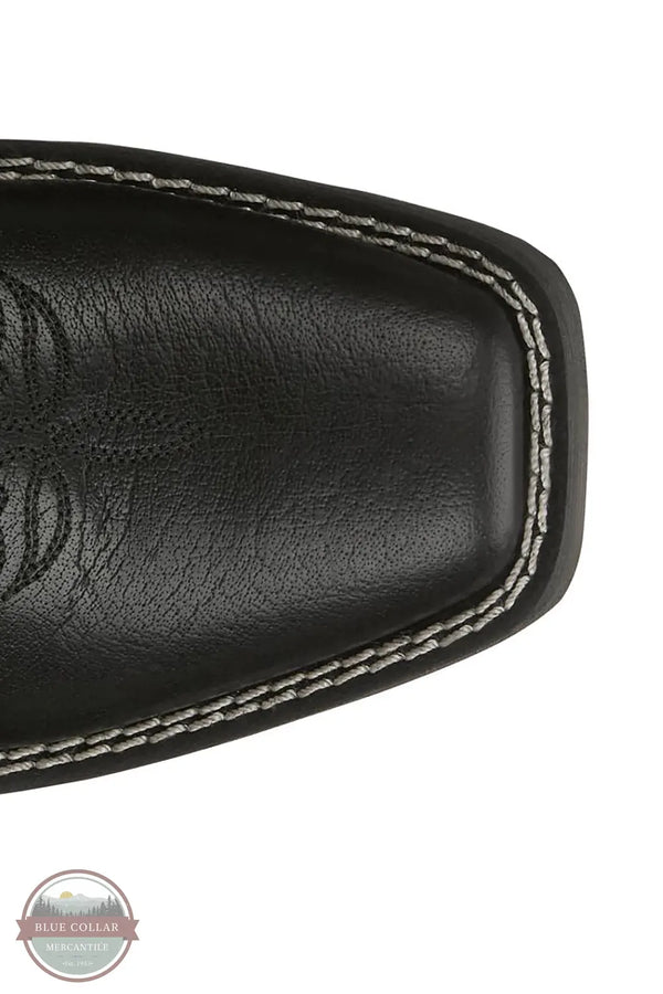 Justin GY2876 Rae 12" Western Boot in Midnight Black detailed view of square toe