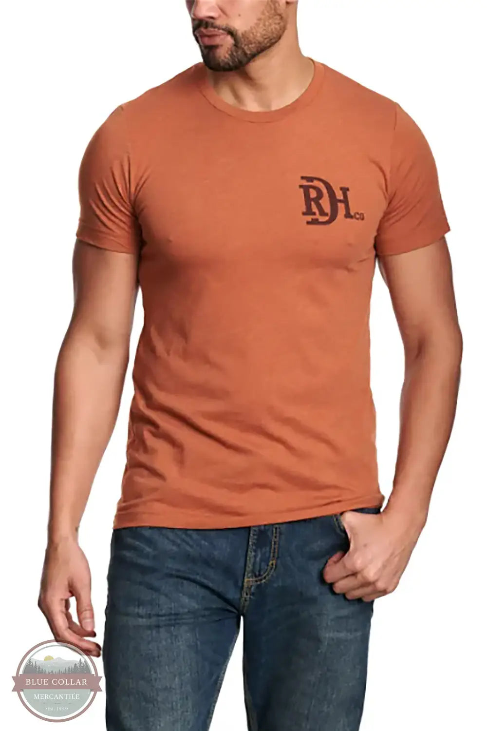 Red Dirt RDHC-T-163 Desert Sky Short Sleeve T-Shirt in orange, fron